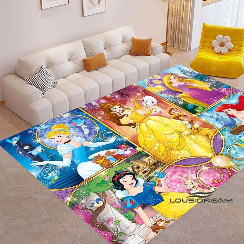 This Disney pink princess-themed rug is suitable for girls' bedrooms, bedside tables, living rooms, sofas, floor mats, children'