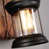 Single Head Industrial Retro Solid Wood Wall Lamp Nostalgic Style  Decorative for Home Corridor Courtyard Bar Cafe Door Lighting