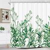 Plant Pattern Print Shower Curtain Bathroom Curtain with Hook