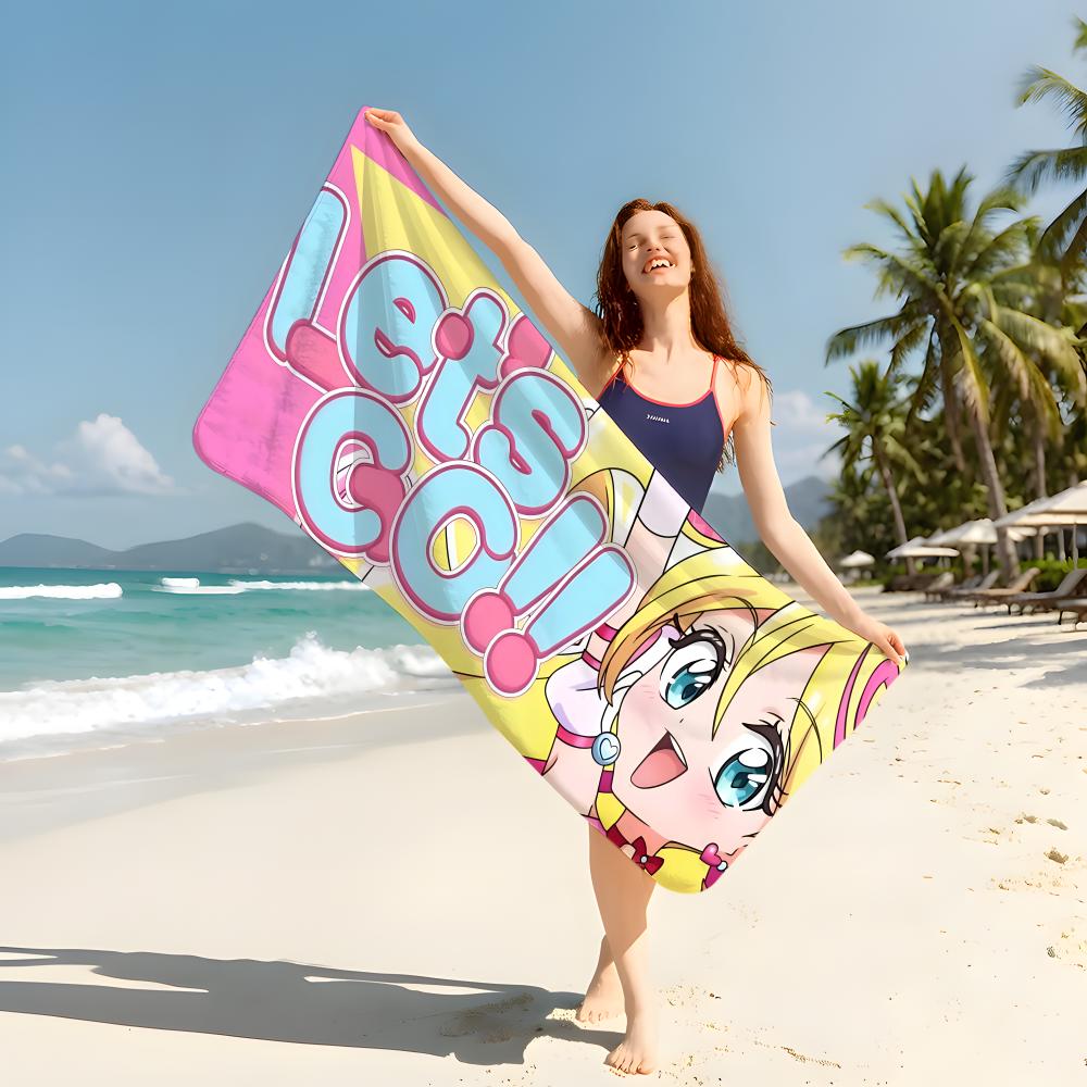 Anime P-Pretty C-Cure Towel Beach Blanket Towel  For Travel Gym Shower Luxury Lightweight Camping Pool Hot