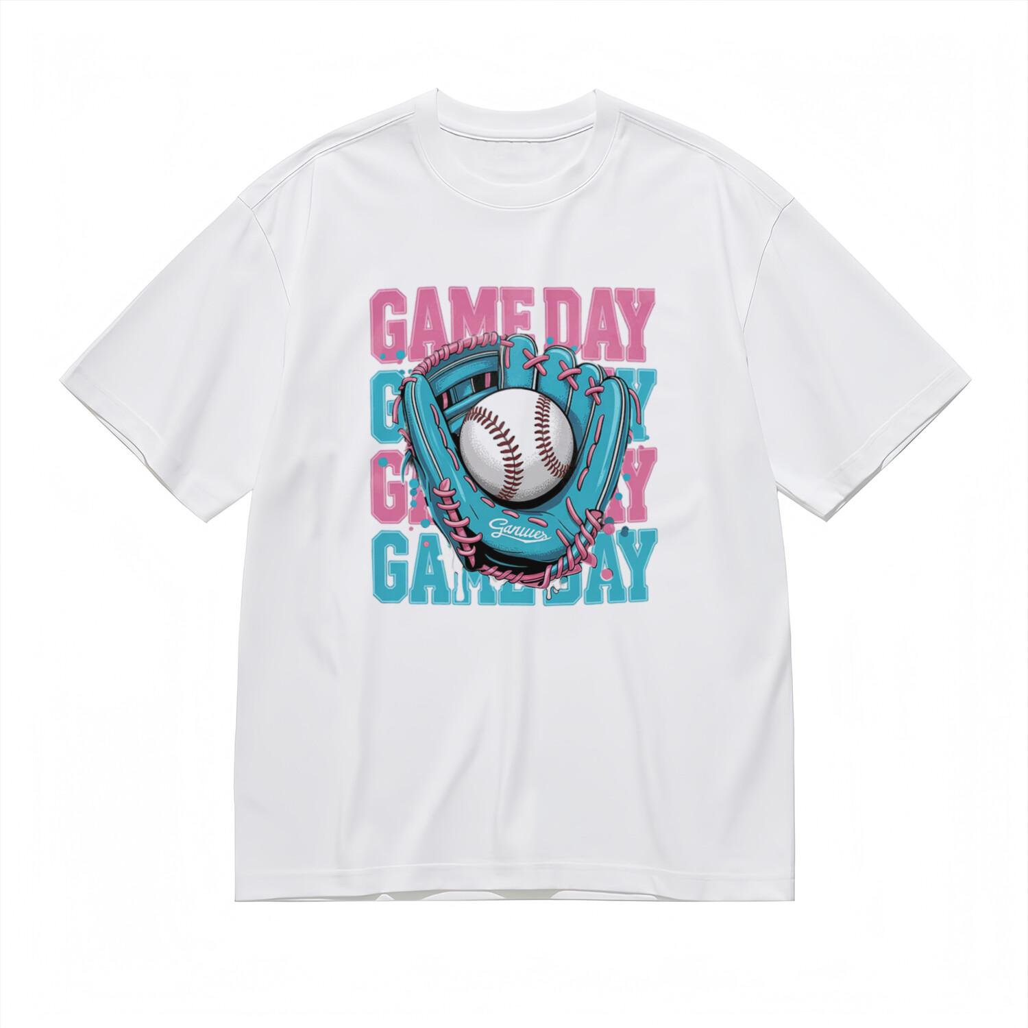 Women s Fashion Soft Comfy Classic T-Shirt Mens Womens Tees Top Baseball Game Day Graphic Tee XL