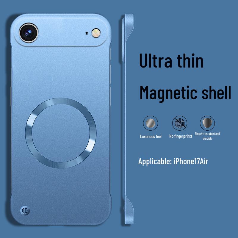 Apple 17 Air Bezramkowe Magnetyczne Etui na Telefon z Pełnym Pokryciem i Ochroną Obiektywu Pro Max.