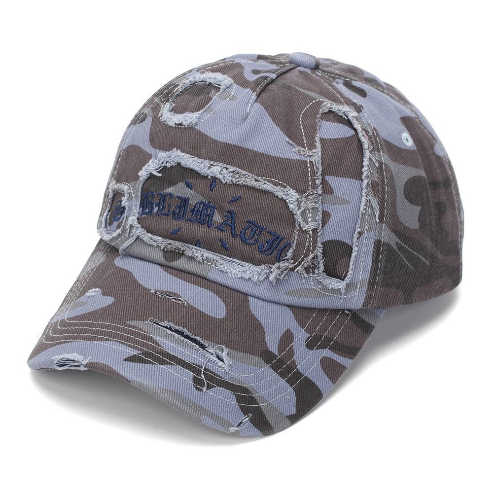 Fashion Hat American Vintage Camouflage Baseball Hat Female Spring Summer Versatile ins Sanskrit Embroidery Cap Summer Couple Male