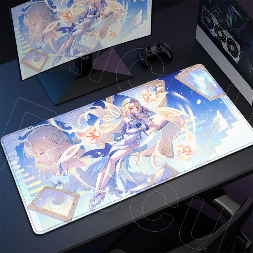 Anime Mousepad Large Genshin Impact Nicole Reeyn XXL Office Mats PC Accessorie Keyboard HD Mouse Pad Game Rubber Expand Desk Mat