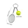 SCIONE Creative Alloy Tennis Key Chain DIY Sports Tennis Racket Pendant Mini Tennis Key Chain Two-piece Pendant Small Gift