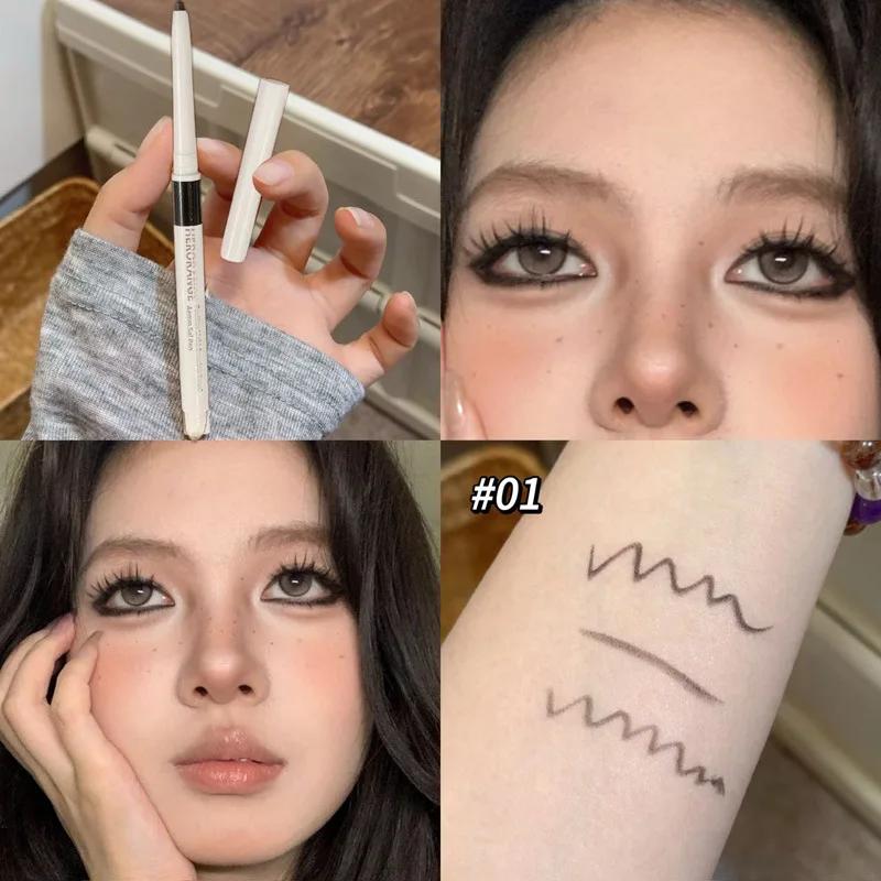 

Double-ended Waterproof Eyeliner Gel Pencil Matte Shimmer Aegyo-sal Pen Black Lasting Not Blooming Quick Drying Eye Liner Makeup 0.3g