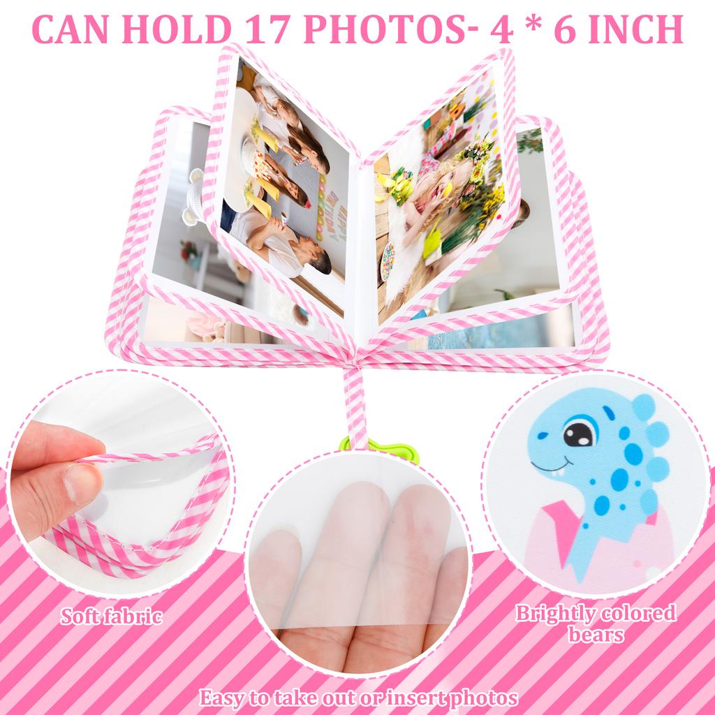 1 Pc Soft Cloth Baby Photo Album Safe Baby Memory Album with Mirror Toddler Family Memory Book Present for Kids Newborn Toddlers