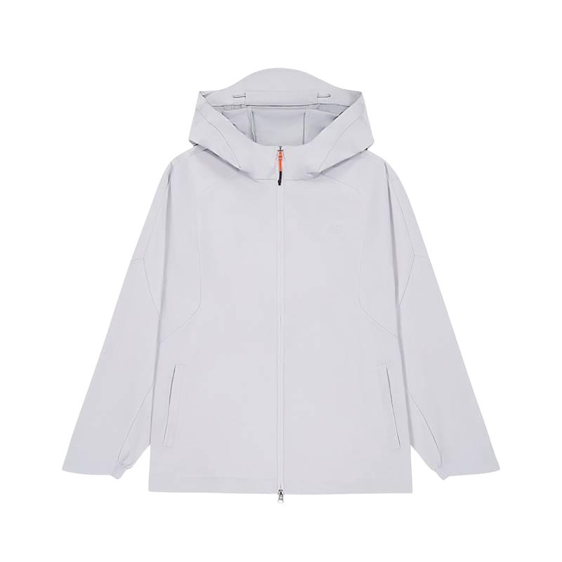 New Balance Jackets Men s Light Gray Hooded Moderate Other NAF33021-LGR 2XL