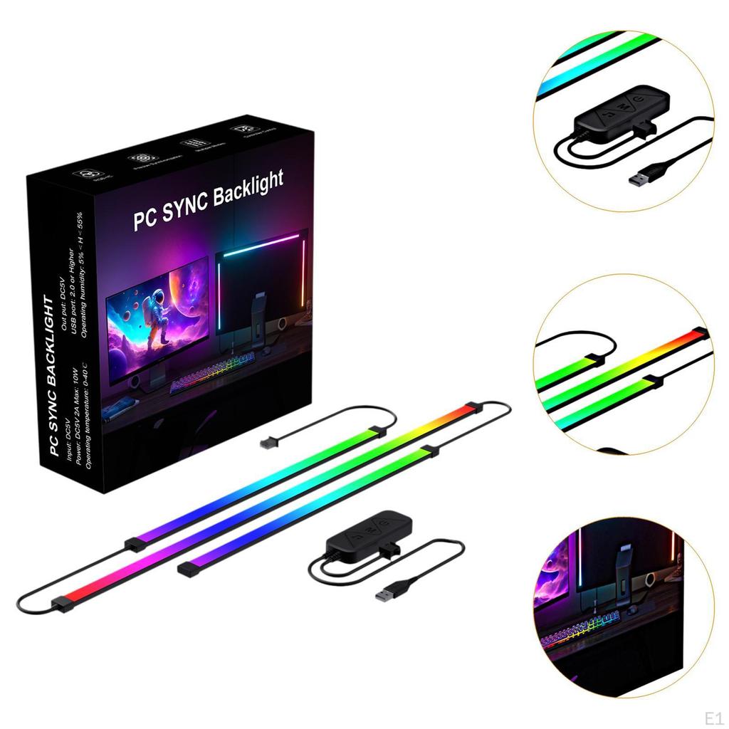 RGB Led Bar Schreibtisch Dekoration USB Powered Musik TV Lichter Hintergrundbeleuchtung Zimmer Zubehör für Spiel