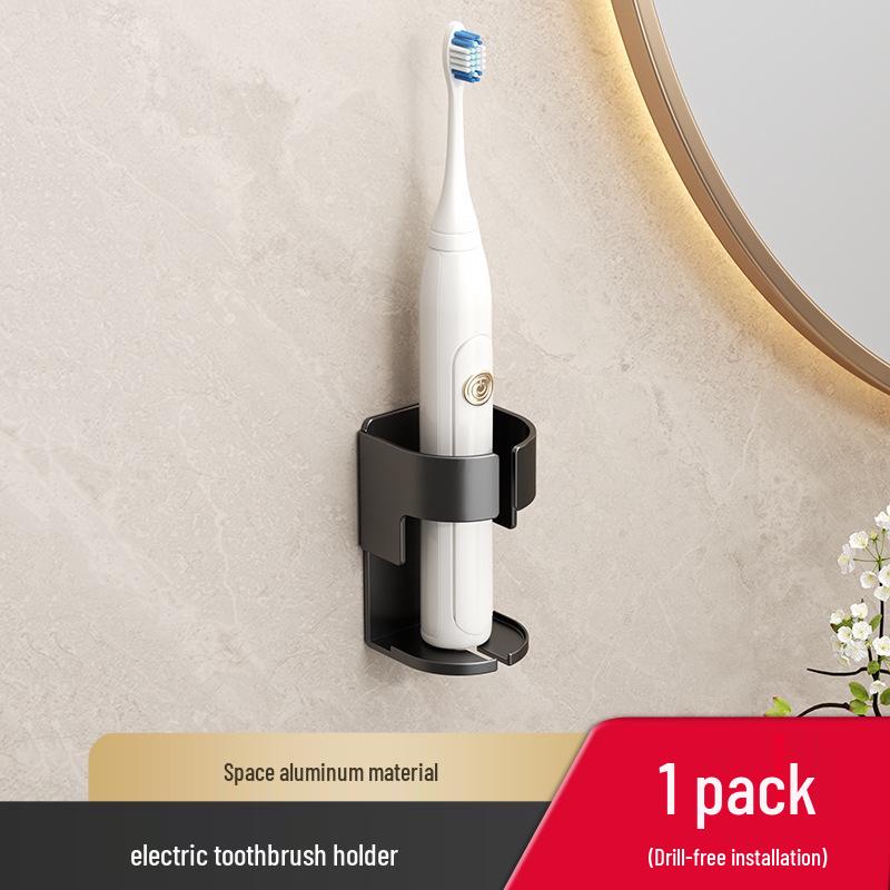 Wall-Mounted Toothbrush Organizer: Suction Cup, Self-Adhesive Electric Toothbrush Holder
