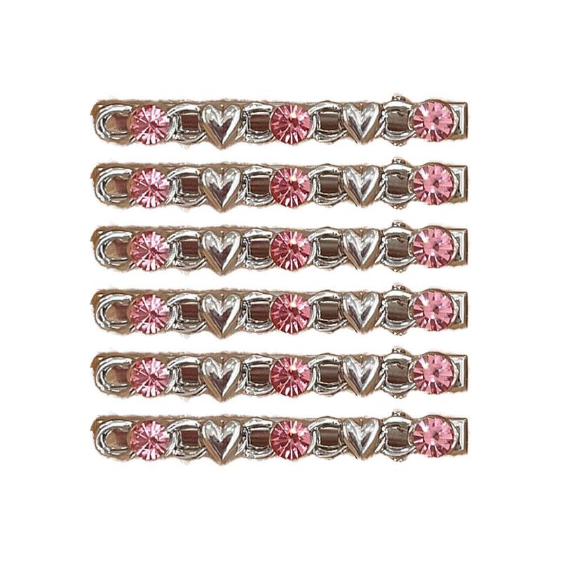 Pink Sweet Water Diamond Hair Clip Women's High End Temperament Duck Billed Clip Hair Accessories