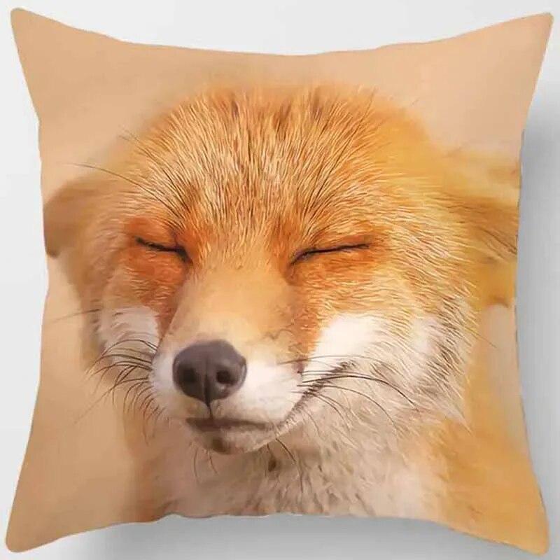 Fox Print Series Pillowcase Living Room Sofa Chair Bed Cushion Cover Birthday Gift Bedroom  Home Decoration Hug