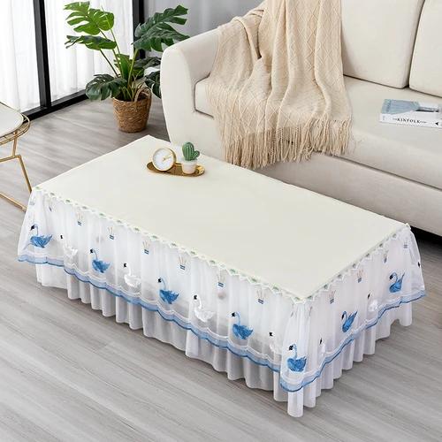 Waterproof Oil Resistant Rectangular Table Cloth Dust Proof Anti Slip Thickened Coffee Table Cover Home Decoration Tablecloth
