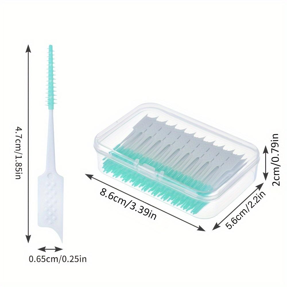 400 ks mini zubních nití - měkké silikonové mezizubní čisticí kartáčky na zuby a dásně - péče o ústní dutinu bez formaldehydu