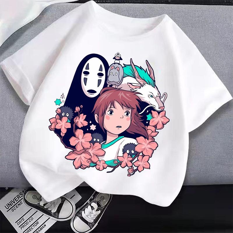 Totoro Children Cotton Short Sleeve Top Cute Miyazakis Anime Cartoon Printed Tee Summer New Style Clothes for Kids T-shirt Gift