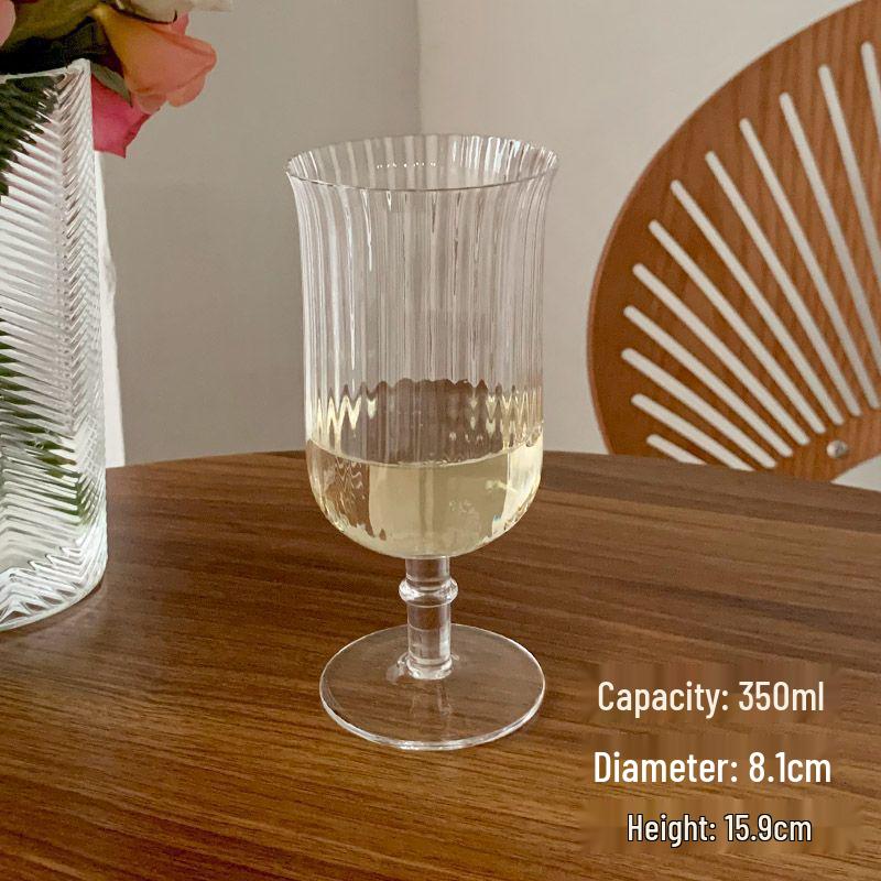 Kristallgestreiftes Champagner- und Cocktail-Kelchglas – Saft, Longdrinkglas Barzubehör