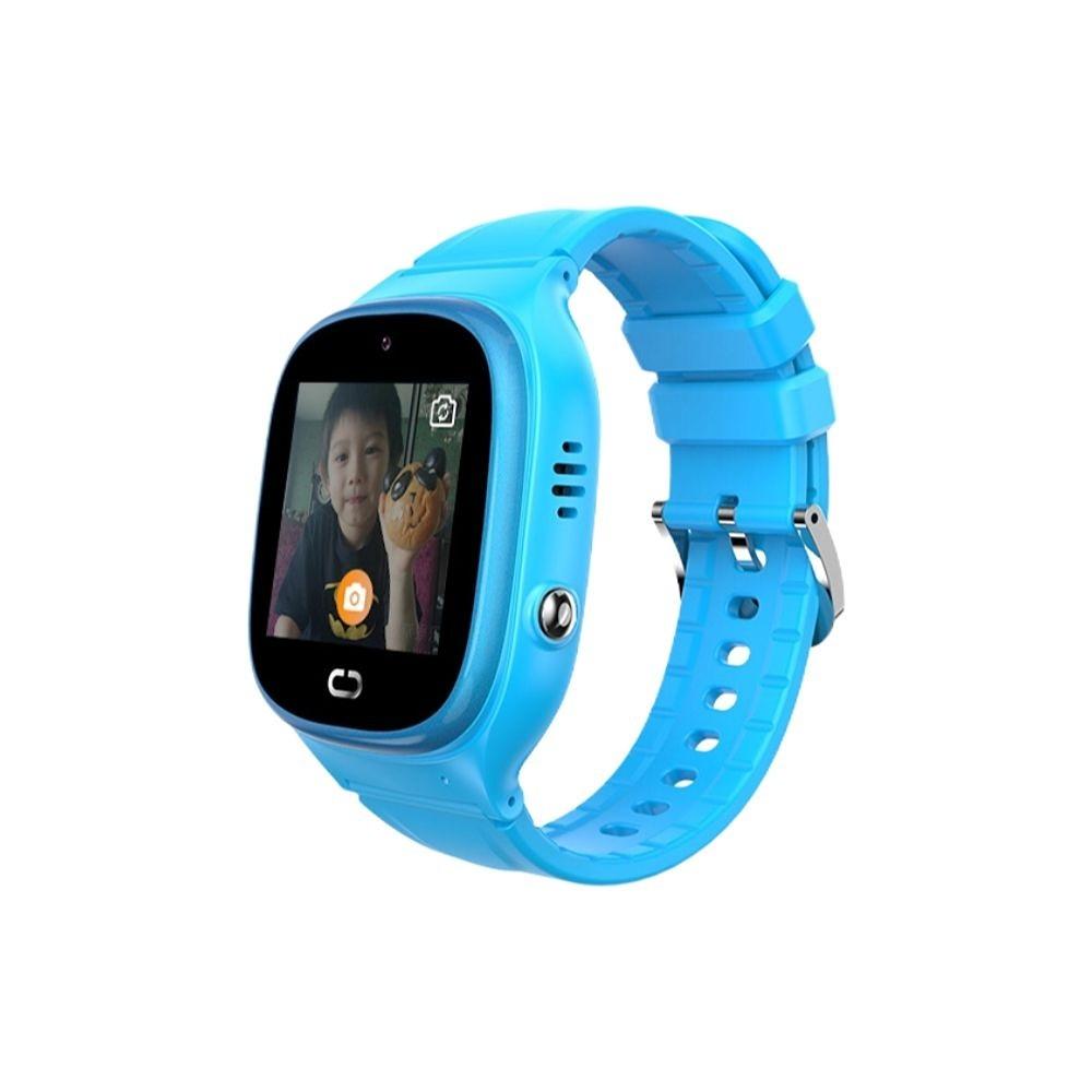 Wodoodporny smartwatch dziecięcy z gps i funkcjami edukacyjnymi niebieski