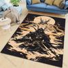 1PC Samurai Sword Armor Moon Carpet for Living Room Bedroom Sofa Home Decor Rus Non-slip Floor Mat Luxury Gift Multiple Sizes
