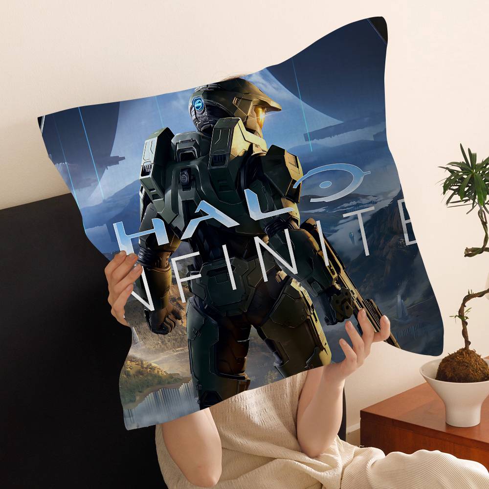 SCI-FI H-HALOS FPS GAME Personalized Pillow Dust Cover Bedroom Kids Party Decoration Pillowcase Birthday Children Gift