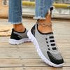 2025 Shoes Female Knitted Women's Vulcanize Shoes Breathable Women Sneakers Mixed Colors Slip on Low Heel Outdoor Casual Shoes