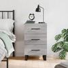Bedside Table - Maison Exclusive - Sonoma Grey - Engineered Wood - Drawers & Metal Feet