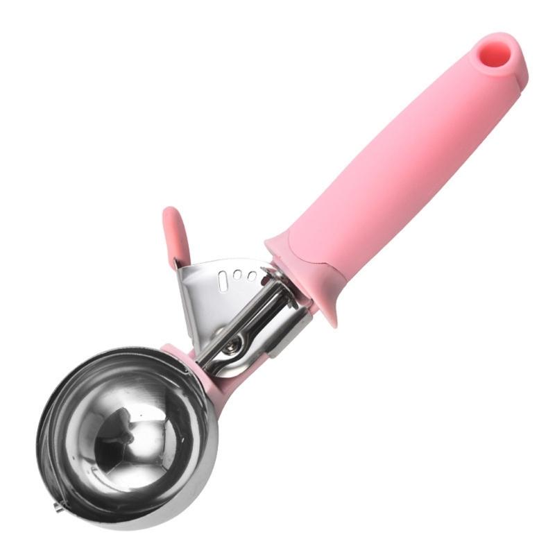 

Practical Ice Cream Spoon Dough Cookie Mashed Potatoes Scooper for Household Use Cakes And Similar Items Serving розовый
