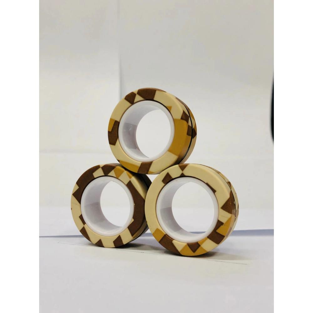 3pcs Finger Magnetic Rings Colorful Fidget Toy Set Adult Magnets Spinner Rings for Relieve Stress Anxiety Relief Therapy