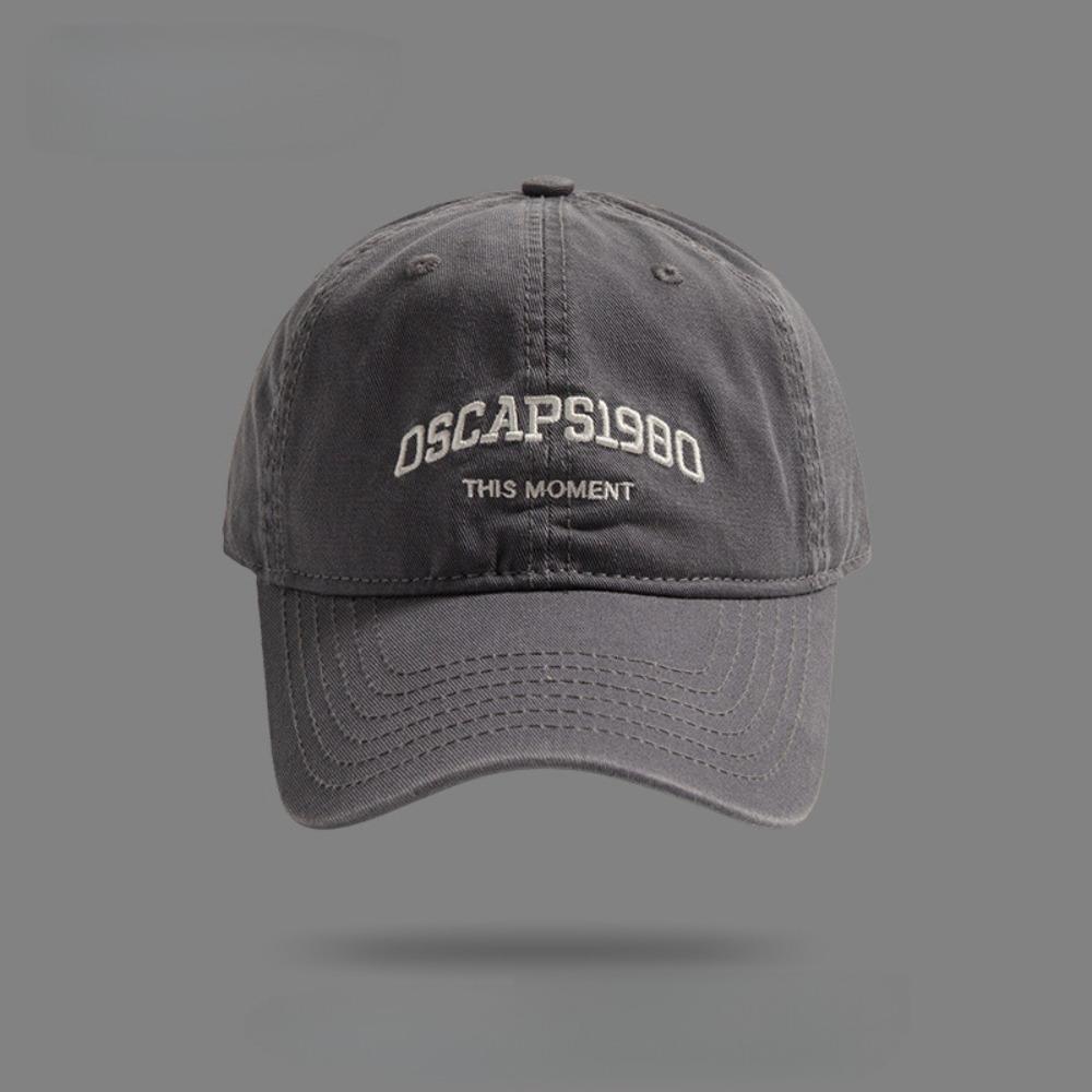 Korean Style Letter Embroidered Cap Cotton Cotton Peaked Hat Sunscreen Baseball Cap  Boys Girls