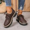 New Round-toed Lace-up Large-sized Casual Shoes for Women