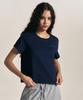 BORN TO WIN W Silver B Basic T-Shirts [Navy]
