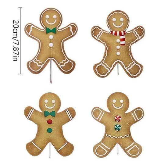 Yousheng Große Weihnachtszweige Pfefferminz-Lutscher/Lebkuchenmann Weihnachtsschmuck Kunststoff Baumspitze für Weihnachtsbaum Weihnachtsfeier Vasendekor