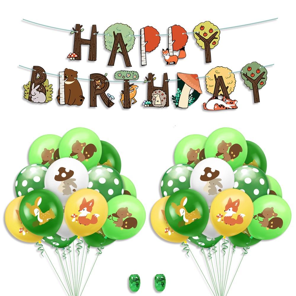 

Safari 2325 Pcs Theme Party Decorations Jungle Animal Baloons Birthday Set 23Pcs-Green Dots