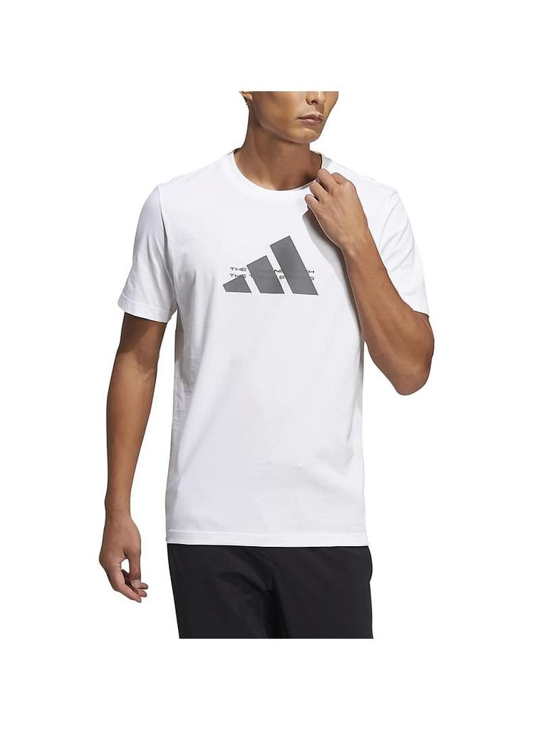 Adidas Tech Badge of Sport Short Sleeve White Size T-Shirt, LOO46, Men's, (HE9939), J/M