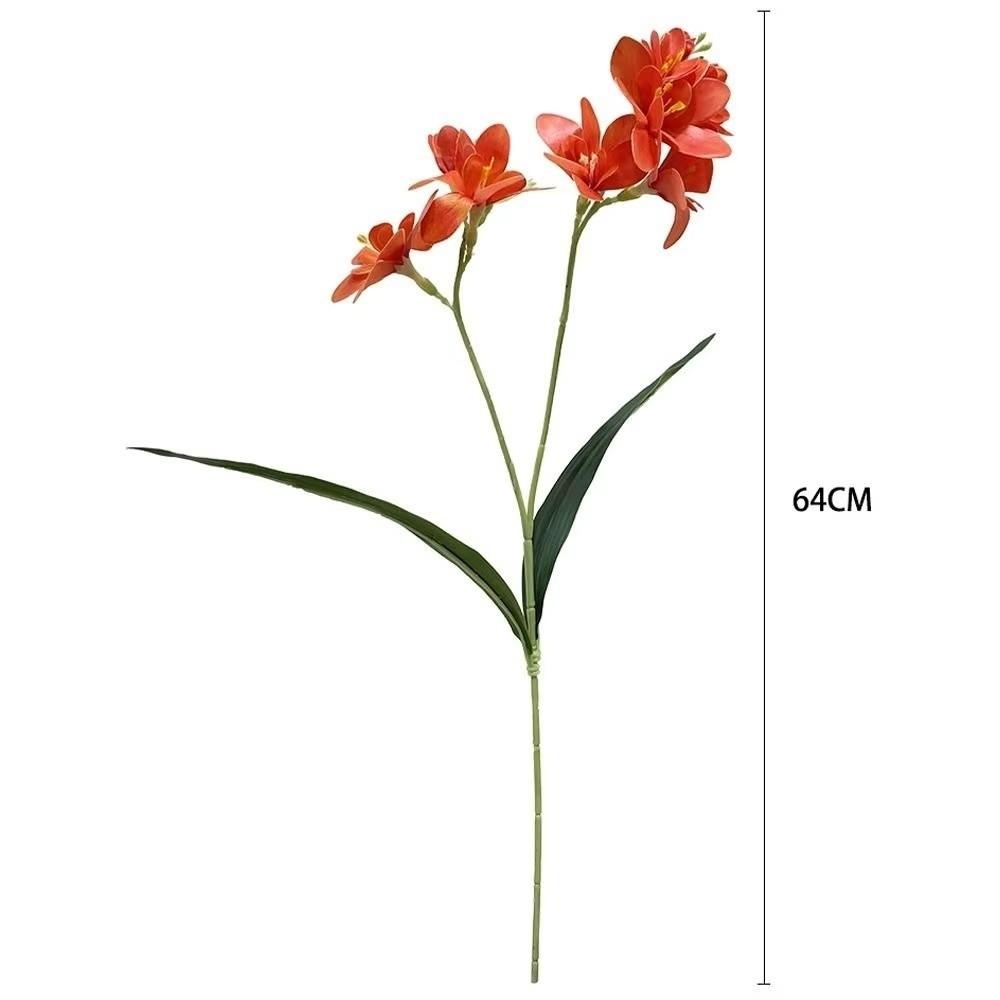 2 Fork Artificial Freesia Flowers Real Touch Surface Simulation Petals Simulation Whelan Flower Handcrafted Details
