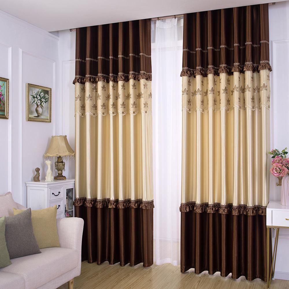 

Новые шторы для окон, европейские современные элегантные благородные шторы с принтом для гостиной, спальни 2PC W150cm x L270cm