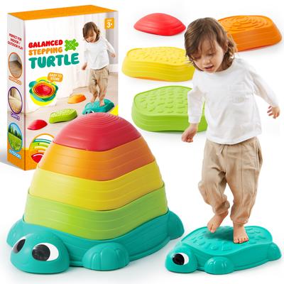 Joyfy 5er-Pack Schildkröten-Gleichgewichts-Trittsteine für Kinder Hindernisparcours Koordination Sensorisches Spiel