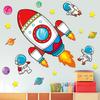 55In Large Outer Space Bulletin Board Set Rocket Ship Cutout Classroom Decorations for Teachers Astronaut Planet Cutouts Galaxy Back To School