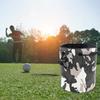 Camo Golf Ball Bag Bucket Design Drawstring Golf Pouch Faux Leather Portable Golf Ball Carrier Bag for Men Women