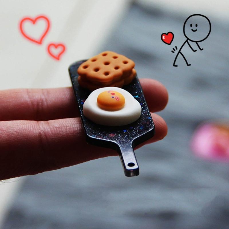 Mini tacka do zabawy jedzeniem Silikonowa forma do DIY Spersonalizowana okrągła breloczek Kolczyk Zawieszka Forma do jedzenia Napojów Biżuteria Narzędzie