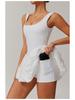 Women's Anti-Exposure Sports Dress - Outdoor Running & Tennis Skirt with Nude Feeling & Fake Two-Piece Design