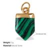 Beach Ocean Resort Diy Colored Natural Stone Love Pendant Accessories Gold Plated Jewelry Pendant