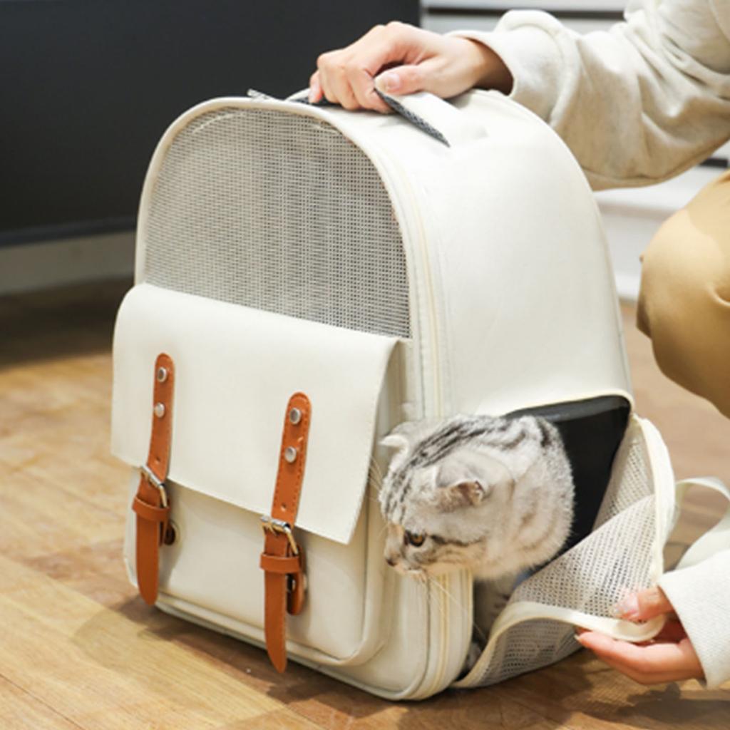 Haustiertrage Rucksack Atmungsaktives Mesh Haustiertragetasche Wasserdicht Tragbar Haustierreise-Tragetasche für