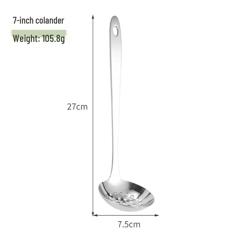 WuTuo Stainless Steel Long Handle Slotted Ladle Set