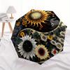 "Yin Yang Harmony: Sunflower Garden Art Print"Umbrella, Portable 3-Fold Compact Umbrella for Men & Women ES36