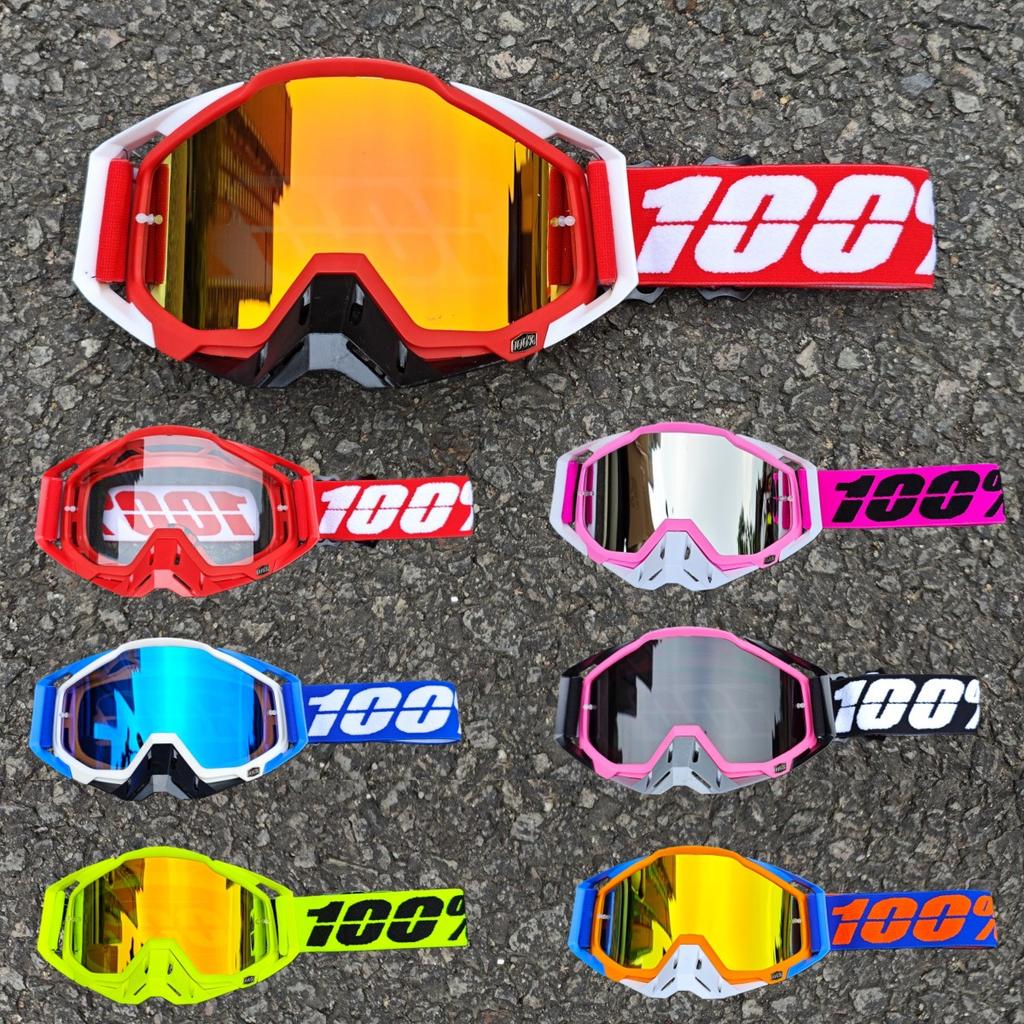 Occhiali da sole da moto classici per fuoristrada all'aperto 100% per la guida, occhiali protettivi per casco resistenti al vento e alla sabbia, equipaggiamento fresco per mountain bike