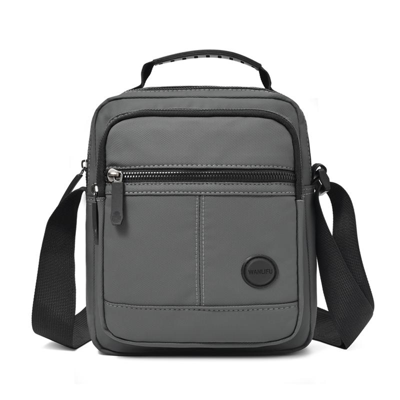 Męska Torba na Ramię Oxford Lekka Jednolity Kolor Dojazdowa Torba na Ramię Podróż Służbowa Wielowarstwowa Torba Crossbody