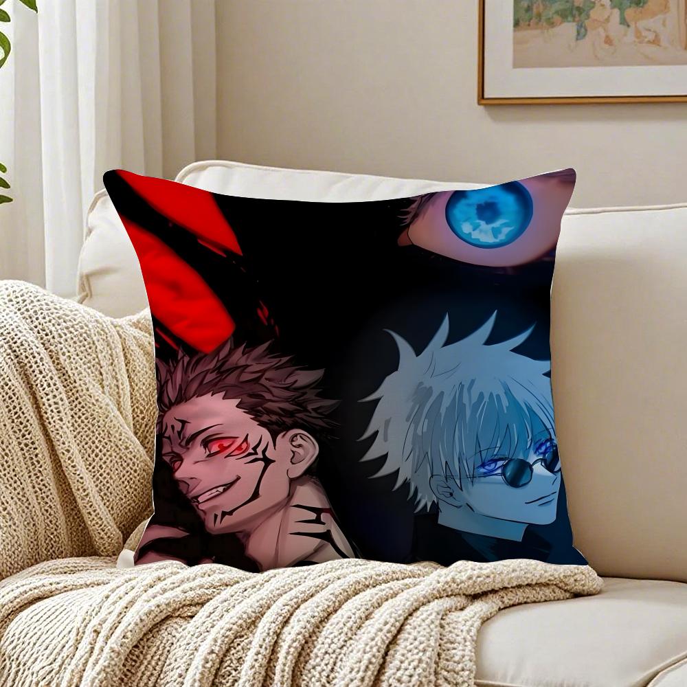 anime intense JJujutsu KKaisen Cushion Cover Pillowcase Antidustmite living Room Sofa Decor Cushion Room