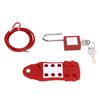 2m6.56ft Cable Lockout Fish Shaped Hasp 38mm Padlock Set Stainless Steel for Chemical Industry