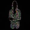 Women's Reflective Mushroom Print Hoodie - Trendy Colorful Pullover Top