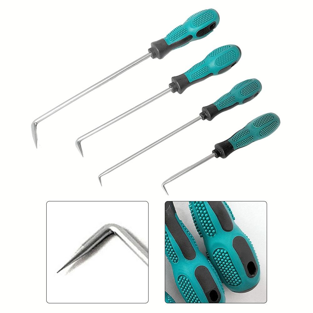 1pc 90 Degree Car Pick Hook Tool O Ring Oil Seal Gasket Puller Remover For Separating Wires Removing Small Fuses Pick Hooks Tool